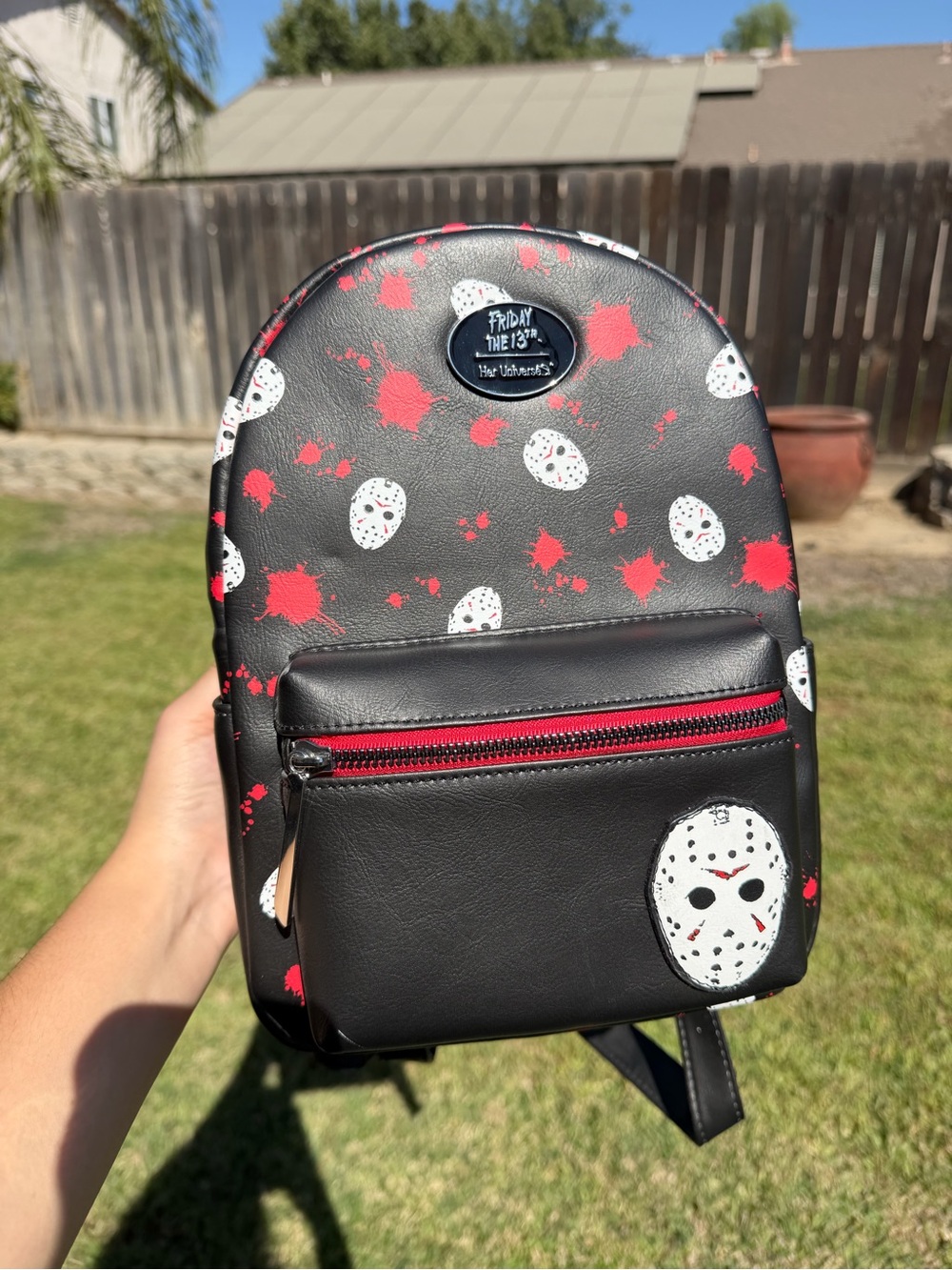 Black & Red Mini Backpack Friday the 13th
